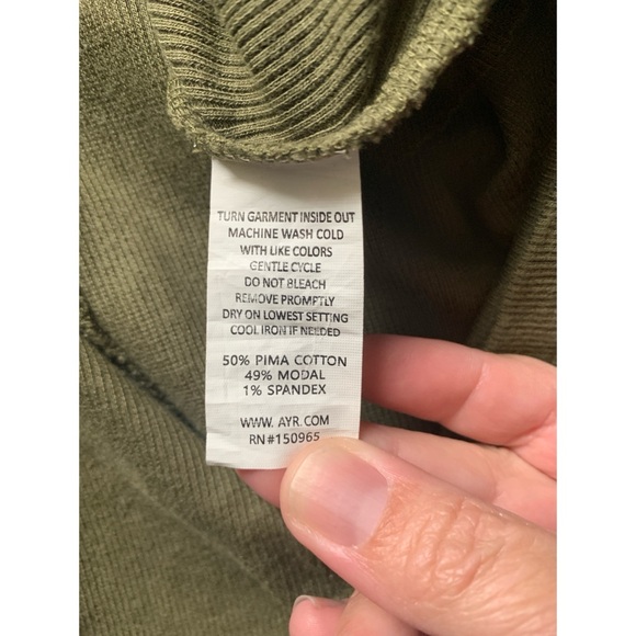 AYR Olive Green Ribbed Sleeveless Maxi Dress Women’s Small - Picture 5 of 5